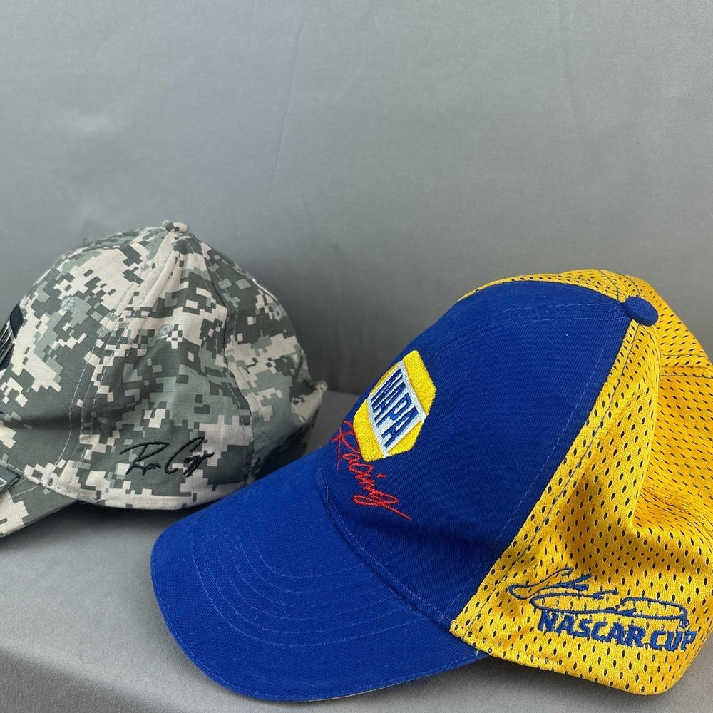 Lot of 2 Napa Racing Strapback Hats NASCAR IndyCar Camo Mesh - Picture 3 of 8